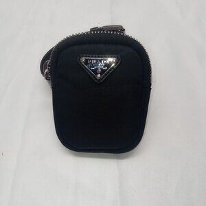 PRADA Tessuto Nylon Pocket Wristlet Pouch – Black